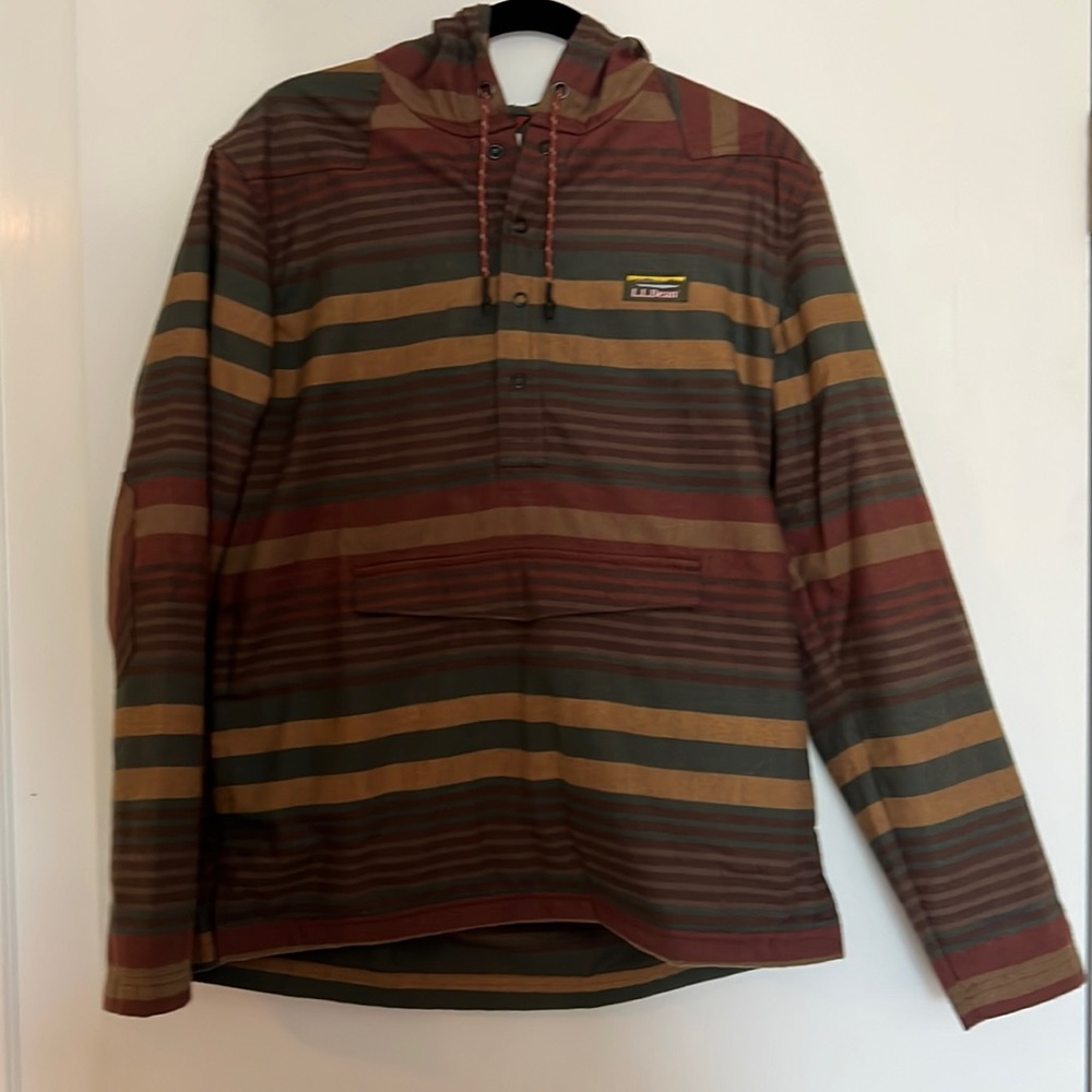 Men’s L.L. Bean Katahdin Performance Flannel Anorak, Size Medium